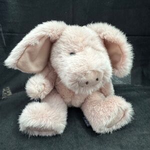 Boyds Bears Plush Pig with Pink Ribbon
